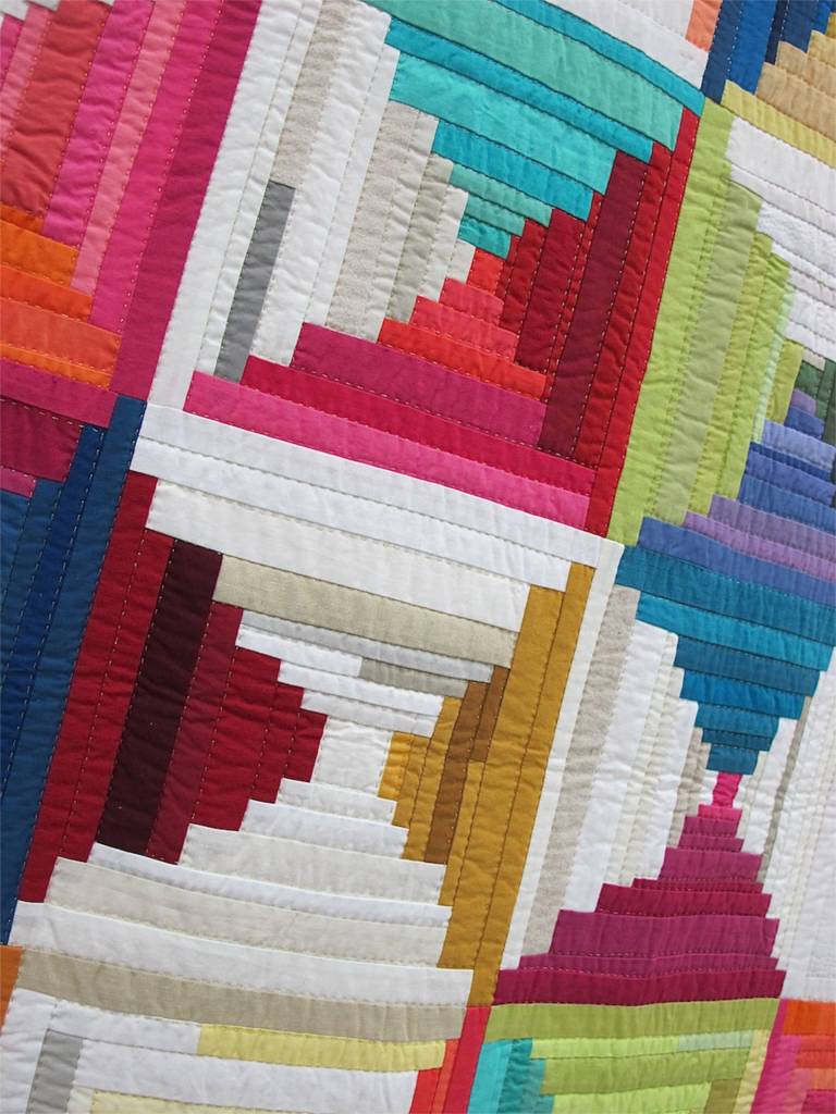 Improv Log Cabin by Tara Faughnan. Oakland, California.