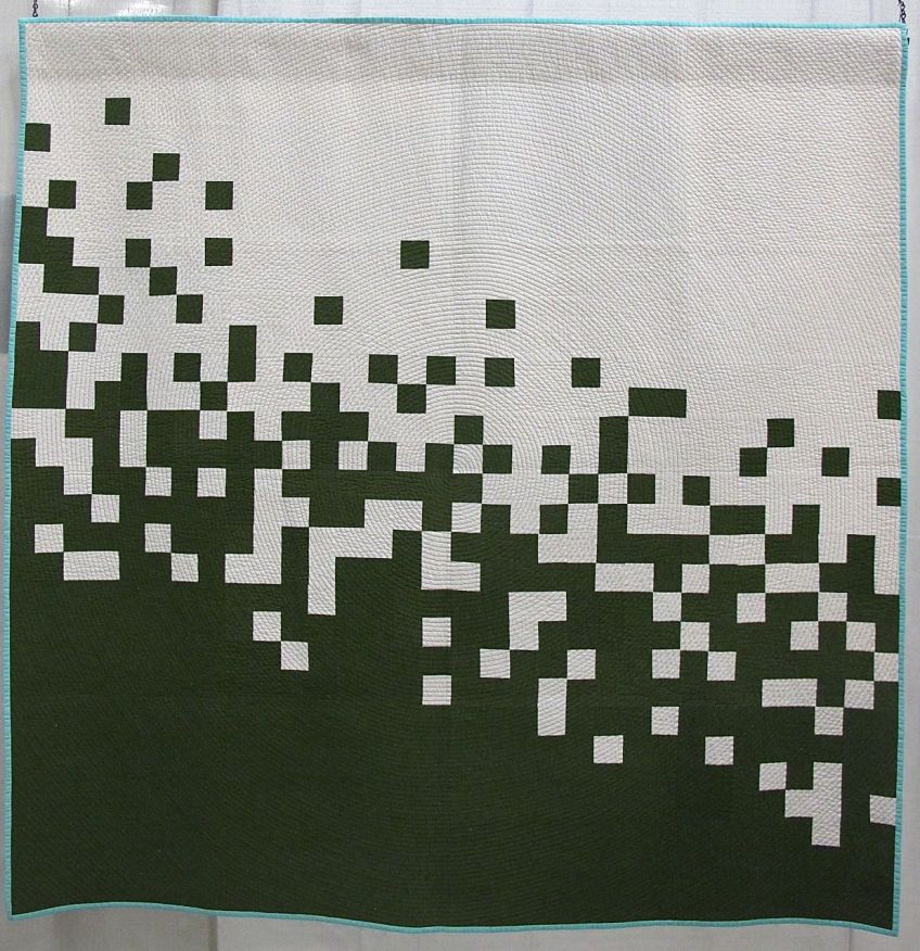 Pixel Pusher II by Caro Sheridan. Everett, Massachusetts, 3rd Place Minimalist Design. QuiltCon 2015.