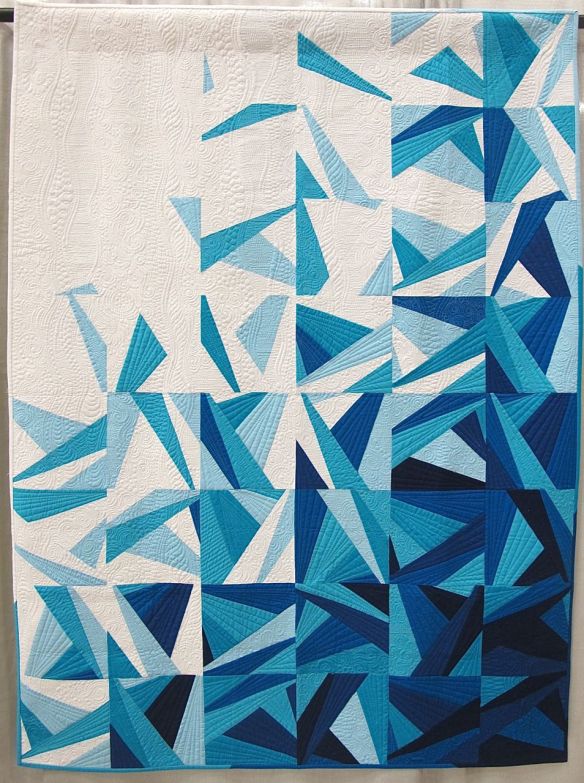 Icy Waters by Amy Garro. Indianapolis, Indiana. Quilted by Angela Walters.