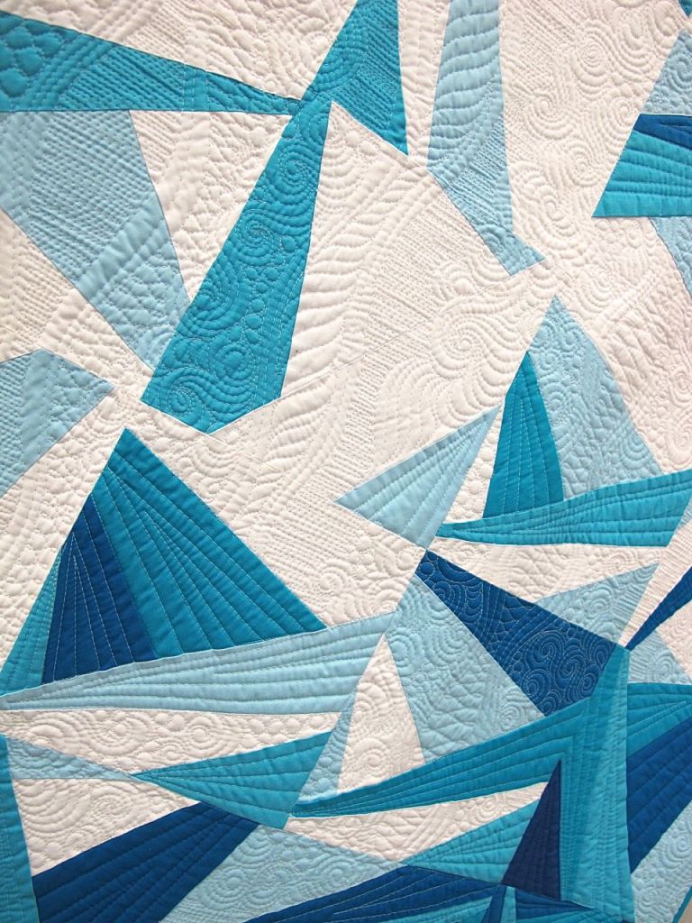 Icy Waters by Amy Garro. Indianapolis, Indiana. Quilted by Angela Walters.