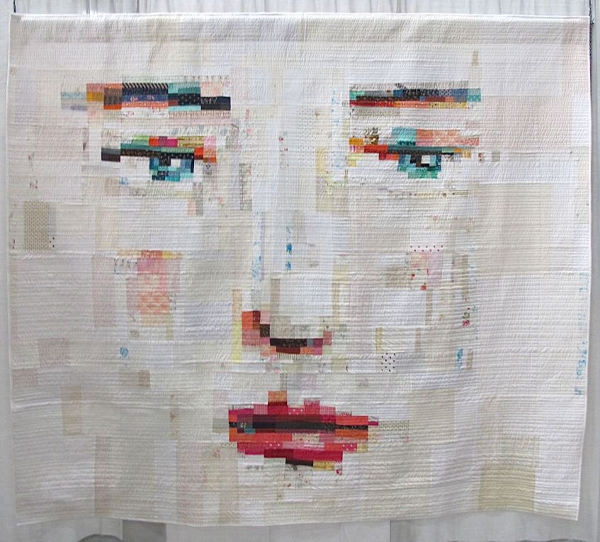 Face #1 by Melissa Averinos. West Barnstable, MA. Judge's Choice, QuiltCon 2015.