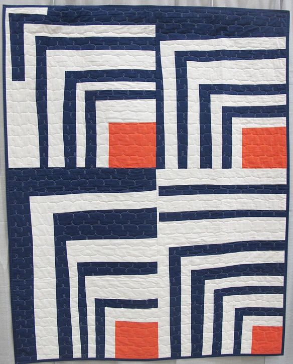 Untitled (Improv Half-Log Cabin) by Heather Jones. Springboro, Ohio.