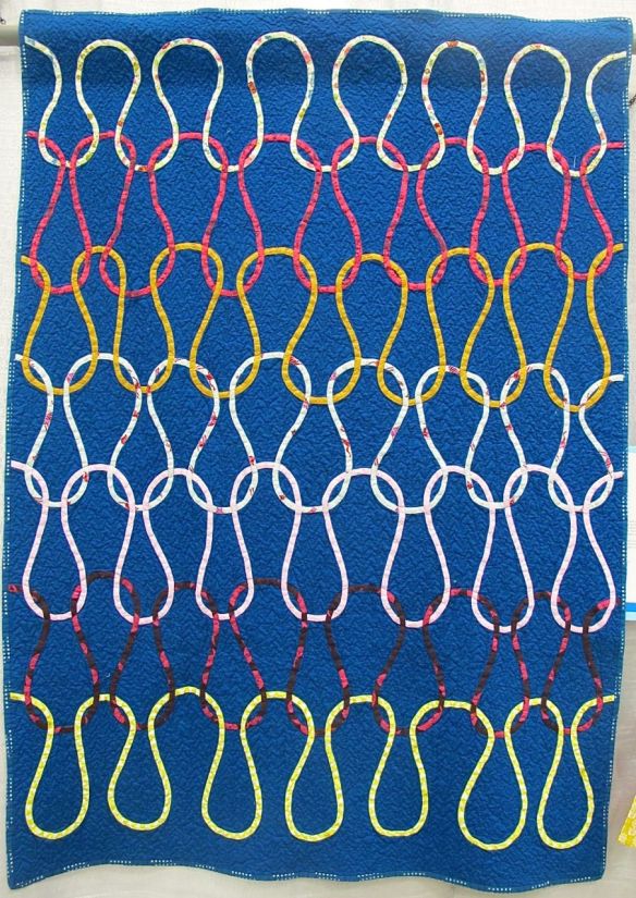 Knit Stitch by Dorie Schwartz. Mason, Michigan. 3rd Place, Bias Tape Applique, QuiltCon 2015.