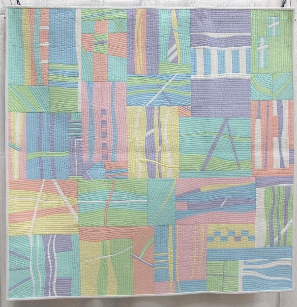 Passages by Patty Simmons. Lee's Summit, Missouri. 3rd Place, Michael Miller fabric challenge. QuiltCon 2015.