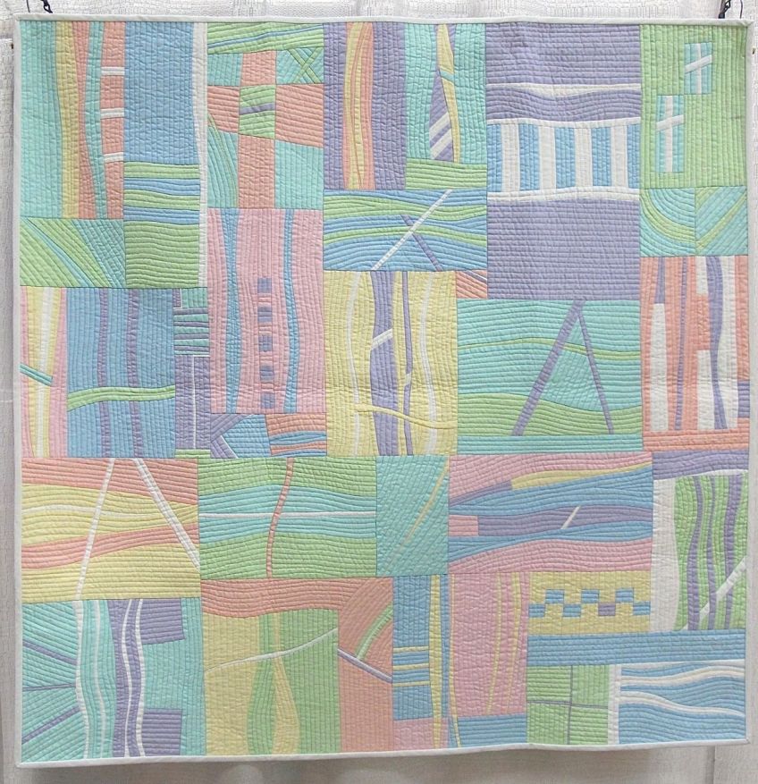 Passages by Patty Simmons. Lee's Summit, Missouri. 3rd Place, Michael Miller fabric challenge. QuiltCon 2015.