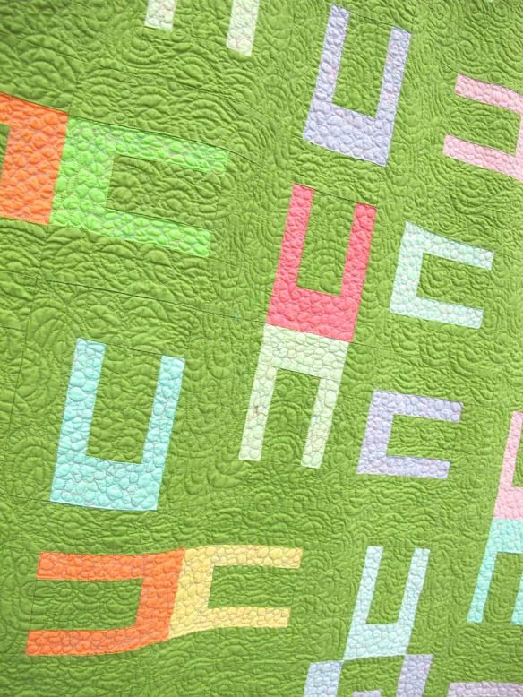 E Quilt by Cynthia Ann Morgan. Boulder, Colorado.