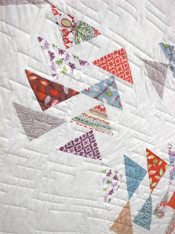 Modern Migration by Erin Davis. Evanston, Illinois. Pieced by Erin Davis, Jaclyn Barlett, Karri Garza, Mallory White, Caryn Carson, Sabrina Krueger, karen Paschke, Jill Randel, Julie Burkholder, Stacey Napier, Anna Gering. Quilted by Melissa Kelley @Sew Shabby Quilting.