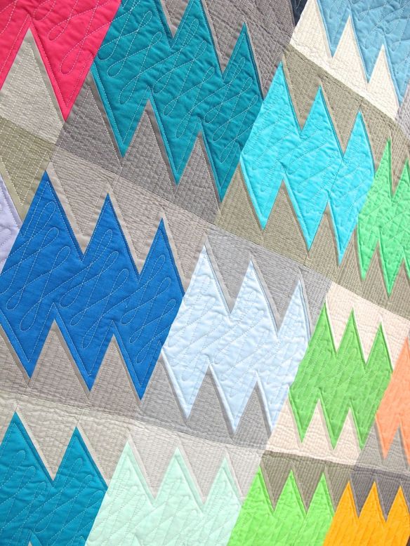 Quilt #6 by Sarah Rodriguez. San Antonio, Texas. Pieced by Kelli Saffill and member of the San Antonio MQG. Quilted by Danielle Wilkes.