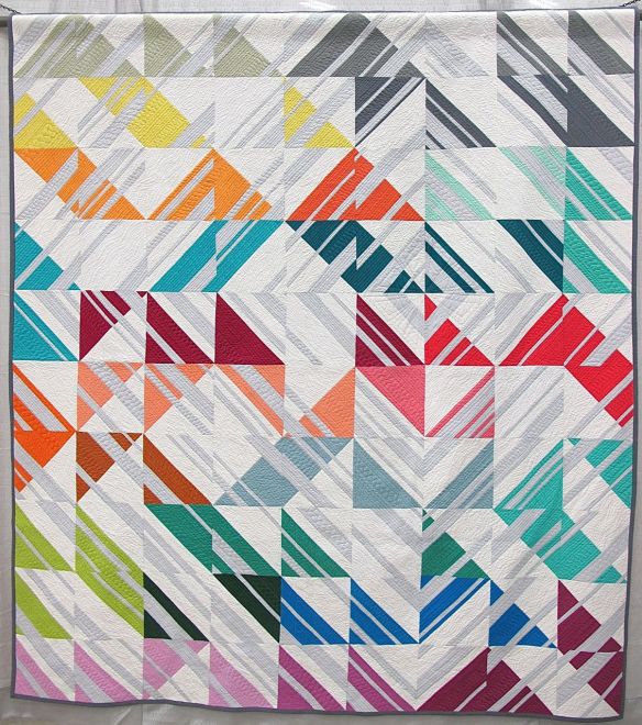 Percolate by Emily Cier. Seattle, Washington. Pieced by Kathy Del Beccaro. Quilted by Angela Walters.