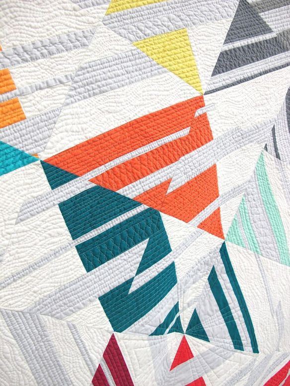 Percolate by Emily Cier. Seattle, Washington. Pieced by Kathy Del Beccaro. Quilted by Angela Walters.