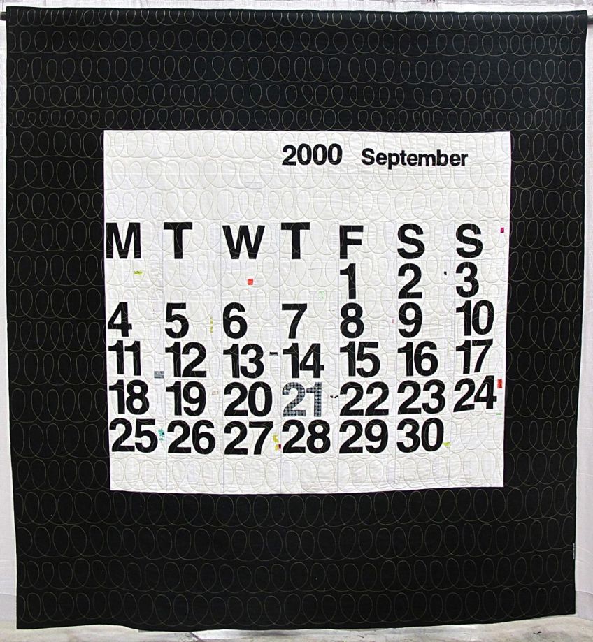 Anniversary Quilt by Katrina Hertzer. Calgary, Alberta, Canada. 2st Place, Applique category, QuiltCon 2015