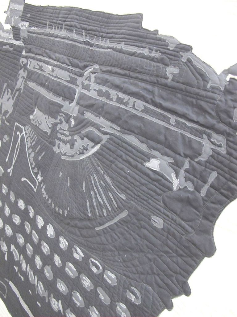 Typewriter No. 5 by Jessica Toye. Kansas City, Missouri. 3rd Place, Applique Category, QuiltCon 2015.