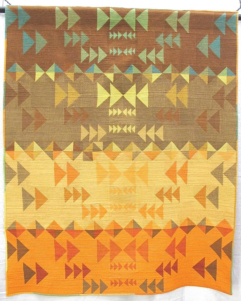 Flight Path by Mary Menzer. Virginia Beach, Virginia. 1st Place, QuiltCon 2015 Piecing category.