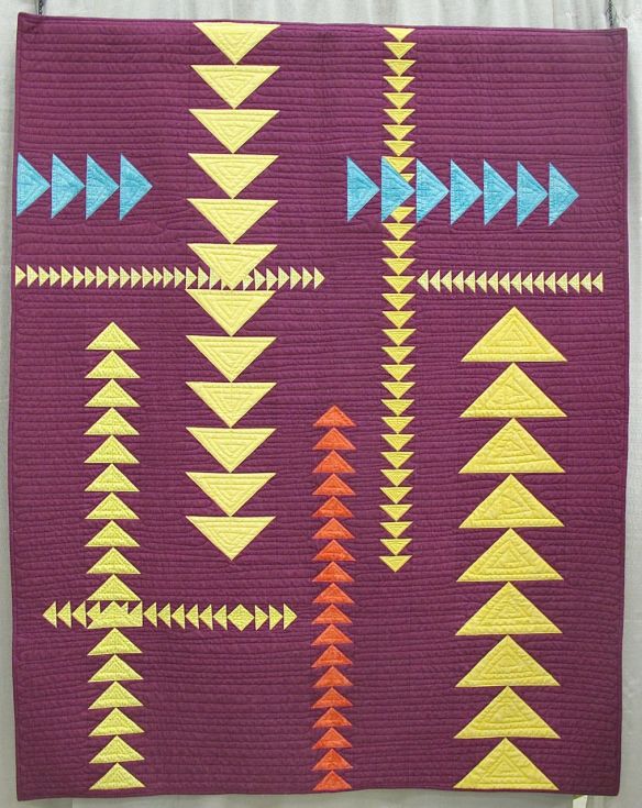Modern Migration by Sue Bouchard. Vista, California. Quilted by Annie Potter.