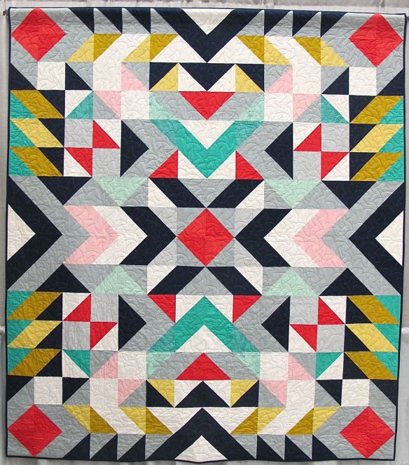 Mercury by Jodi Weir. Vancouver, British Columbia. Quilted by Catherine Hanna of "The Quilted Garden"