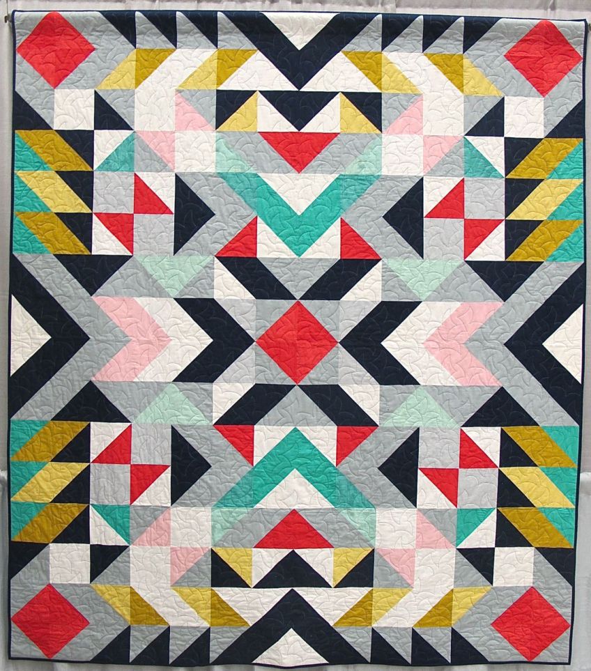 Mercury by Jodi Weir. Vancouver, British Columbia. Quilted by Catherine Hanna of "The Quilted Garden"