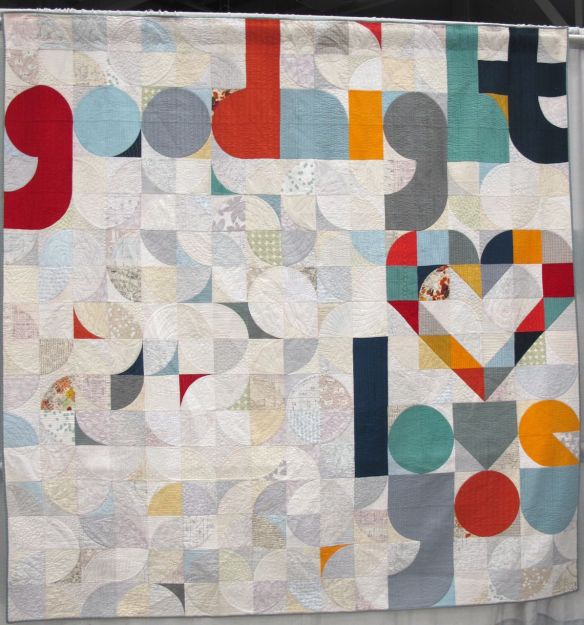 Quilt for Our Bed by Laura Hartrich. Oak Park, Illinois. Quilted by Nikki Maroon.