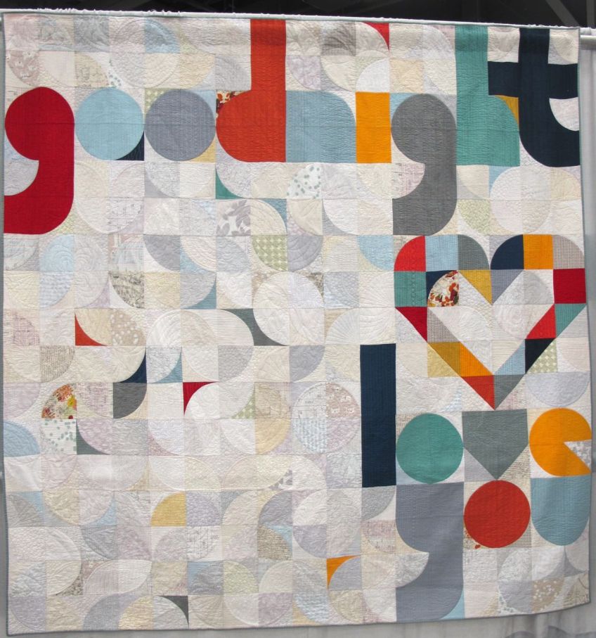 Quilt for Our Bed by Laura Hartrich. Oak Park, Illinois. Quilted by Nikki Maroon.