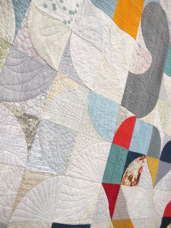 Quilt for Our Bed by Laura Hartrich. Oak Park, Illinois. Quilted by Nikki Maroon.