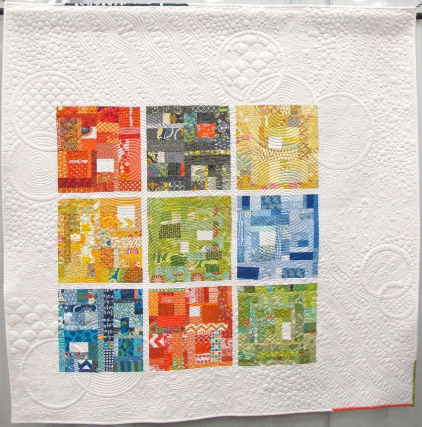 Ad Libbing by Linda Hungerford of Flourishing Palms. The Villages, Florida. Pieced by Lora Douglas of Dragonfly Quiltworks