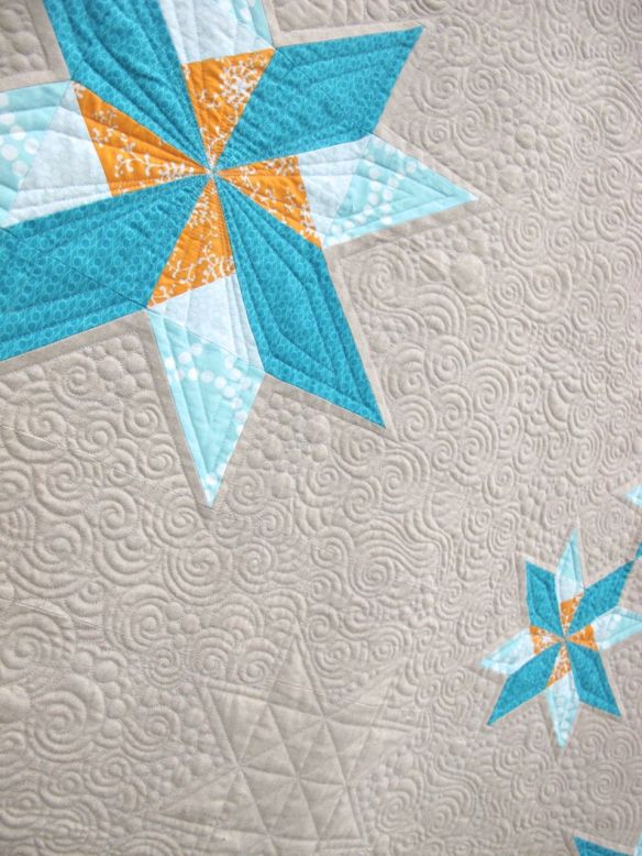 Sugar Snow by Lee Heinrich. Mequon, Wisconsin. Quilted by Krista Withers.