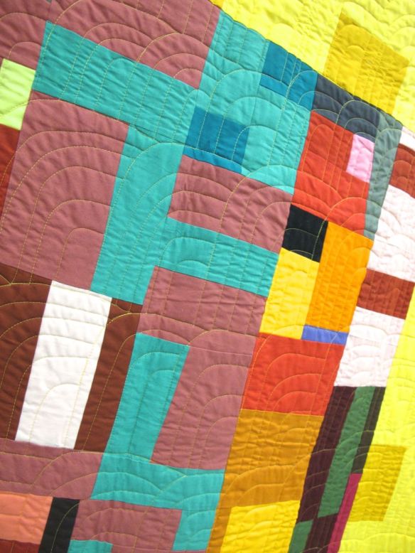 My Way by Pamela Rocco. Santa Cruz, California. Quilted by Susan Spencer, Scotts Valley, California. My Way by Pamela Rocco. Santa Cruz, California. Quilted by Susan Spencer, Scotts Valley, California.