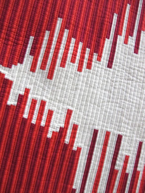 What's the Frequency, Love? by Sheri Cifaldi-Morrill. Woodbridge, Connecticut. 1st Place, Small Quilt category, QuiltCon 2015.