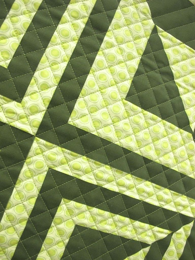 2-Squares=4-Half Square Triangles by Mary Langenberg. Overland Park, Kansas.