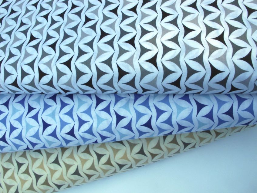 "Triad Stripe" Luna Lounge by Carol Van Zandt LLC for Andover Fabrics