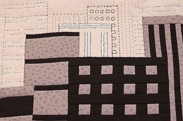 Moonshadows Pillow Covers by Ann Haley, made by Maryann Majorana and Pauline O'Connell, using Moonshadows fabric by Kim Schafer