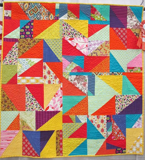 Rainbow Magic by Mollie McMahon. Sutton, New South Wales, Australia. Quilted by Mollie and Mumma (Jules McMahon) 1st Place Youth Quilts, QuiltCon 2015