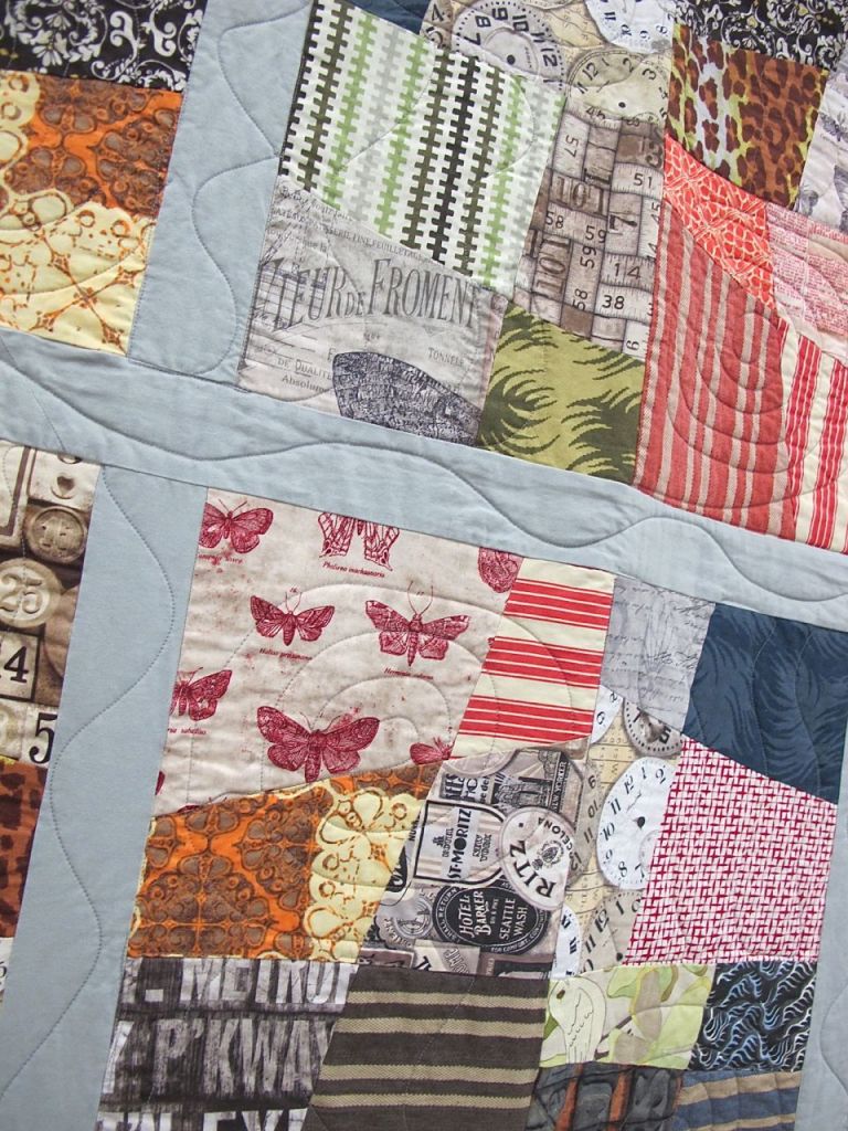 The Overgrown City by Cadence Jenkins, Ovilla, Texas. 2nd quilt she ever made, original design, quilted with her aunt's long arm.