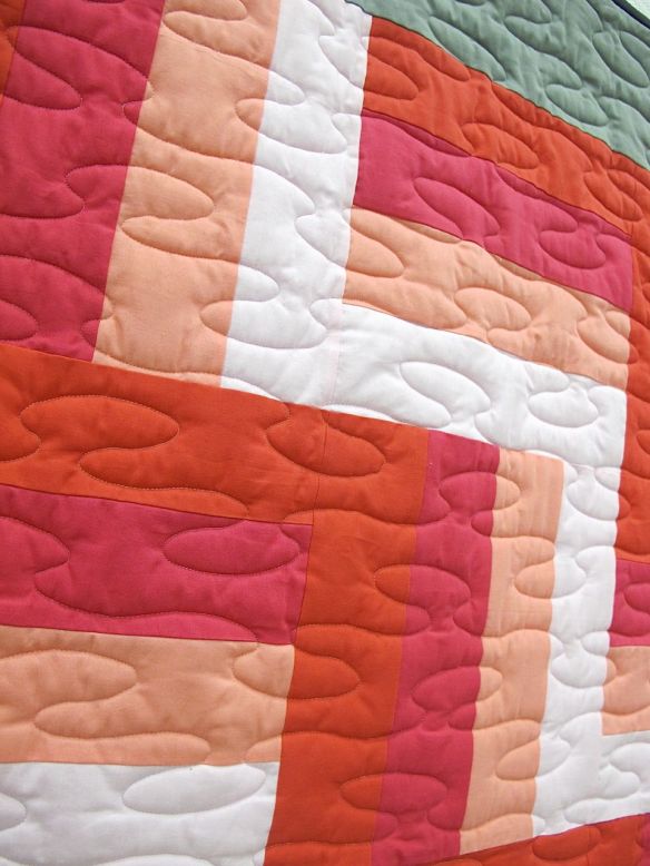 Rothko's Dream by Evie Guigley, Hernando Mississippi. Mom helped cut the rotary strips. Original design, 1st time using a long arm with instruction from Mrs. Teresa Pino, Quilts2aT Studio. 2rd Place, Youth Quilts, QuiltCon 2015.