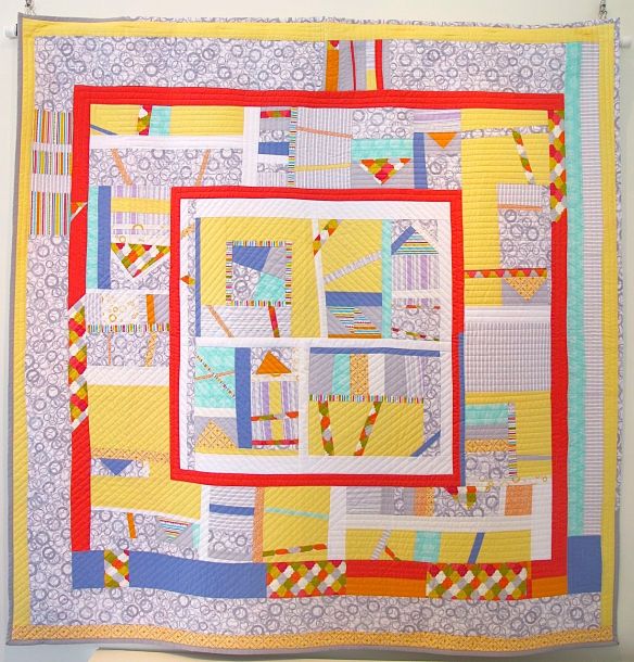 Sherbert Sunrise by Valerie Gibbins with Chancy Fessler, Terri carpenter, Anna Carlini. Quilted by Terri Carpenter