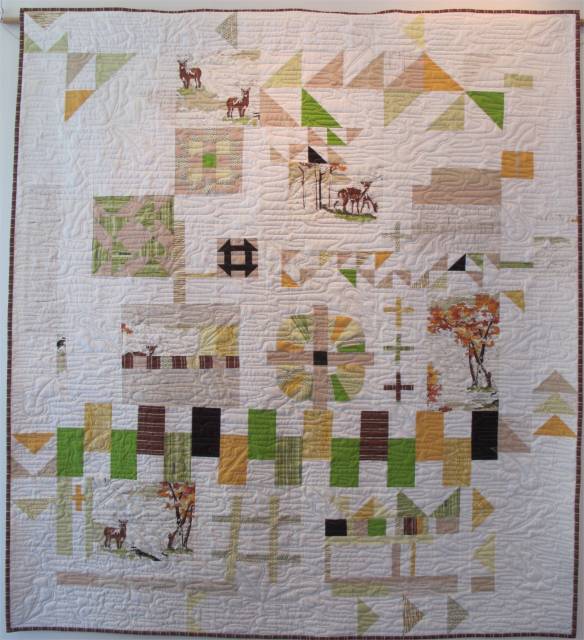 Paint by Improv by Chancy Fessler with Terri Carpenter, Anna Carloni, Valerie Gibbins. Quilted by Chancy Fessler.