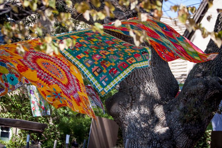 Freddy Moran, Quilting in the Garden at Alden Lane Nursery