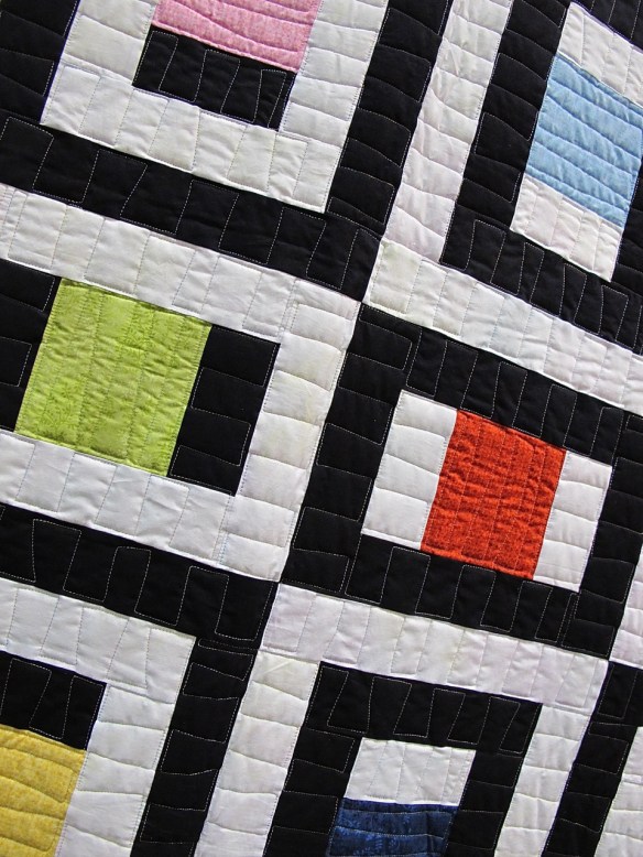 Remembering Mondrian by Susan Cobb, quilted by Betty Anne Guadalupe