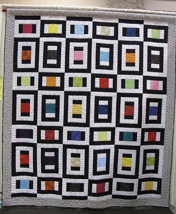 Remembering Mondrian by Susan Cobb, quilted by Betty Anne Guadalupe