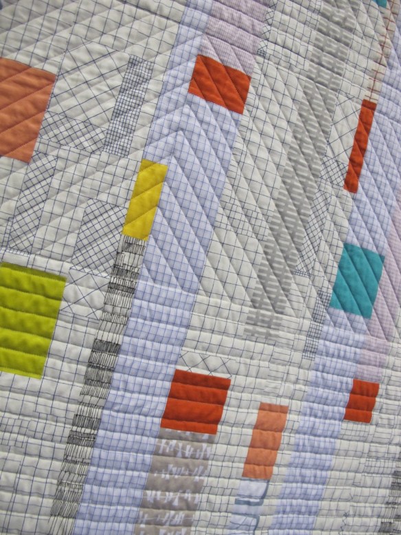 Homage to String Quilt by Anna Chan, quilted by Diane Torres Homage to String Quilt by Anna Chan, quilted by Diane Torres