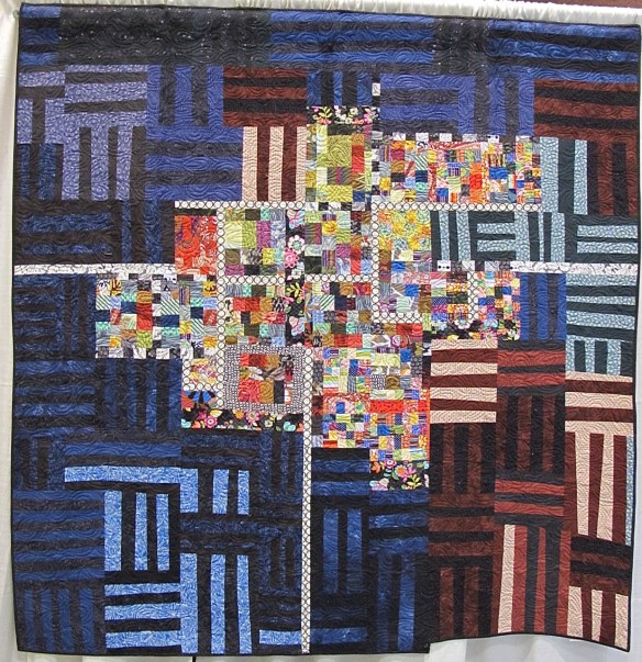 Stuck in the Middle with You by Linda Toeniskoetter, quilted by Melanie Meadows Stuck in the Middle with You by Linda Toeniskoetter, quilted by Melanie Meadows