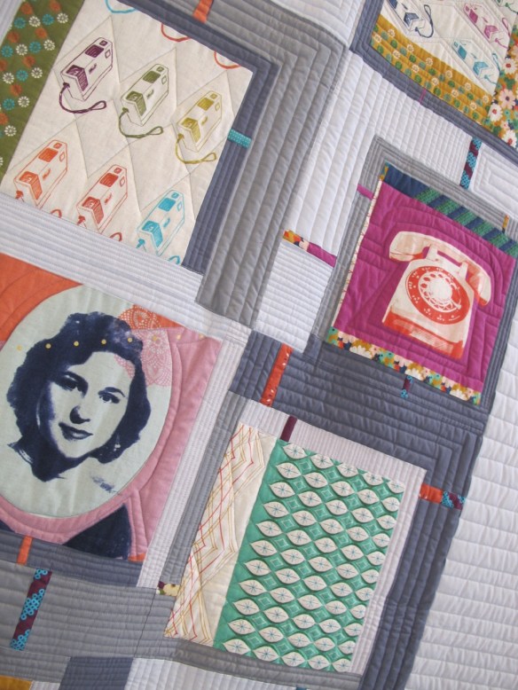 "Thoroughly Mondrian Millie" by Leslie Tucker Jenison, quilted by Danielle Wilke "Thoroughly Mondrian Millie" by Leslie Tucker Jenison, quilted by Danielle Wilke