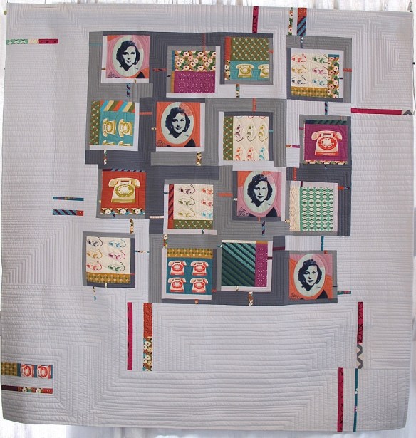 "Thoroughly Mondrian Millie" by Leslie Tucker Jenison, quilted by Danielle Wilke "Thoroughly Mondrian Millie" by Leslie Tucker Jenison, quilted by Danielle Wilke