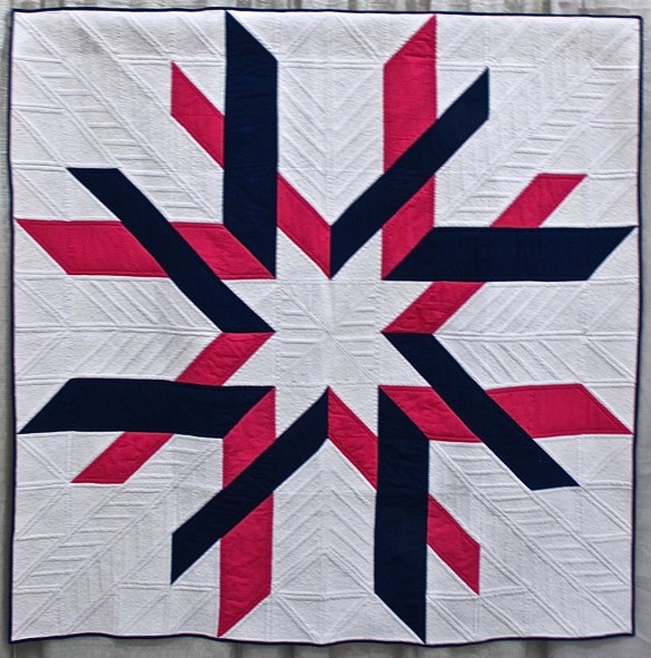 Fractured Star by Donald Wattam, quilted by Mary Ann Wattam Fractured Star by Donald Wattam, quilted by Mary Ann Wattam