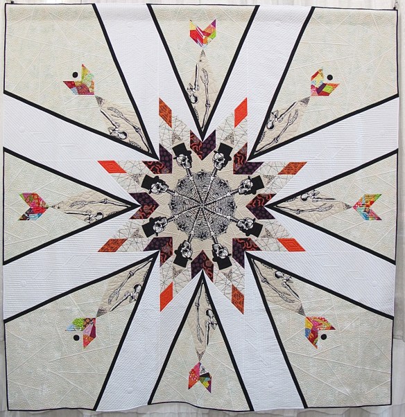 Mr. Swirl E. Bones by Victoria Findlay Wolfe, quilted by Shelly Pagliai Mr. Swirl E. Bones by Victoria Findlay Wolfe, quilted by Shelly Pagliai