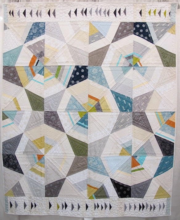 Octagon Shimmer by Jennifer Sampou. quilted by Jocelyn Marzan Octagon Shimmer by Jennifer Sampou. quilted by Jocelyn Marzan