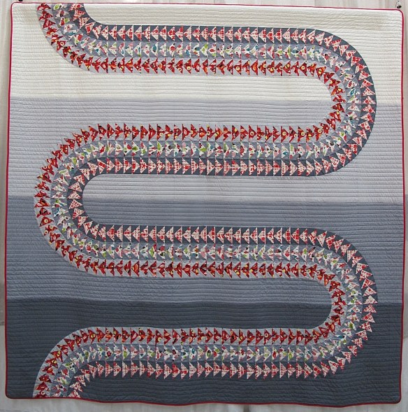 Release the Geese II by Sarah Bond, quilted by Carol Heisler Norriton Release the Geese II by Sarah Bond, quilted by Carol Heisler Norriton