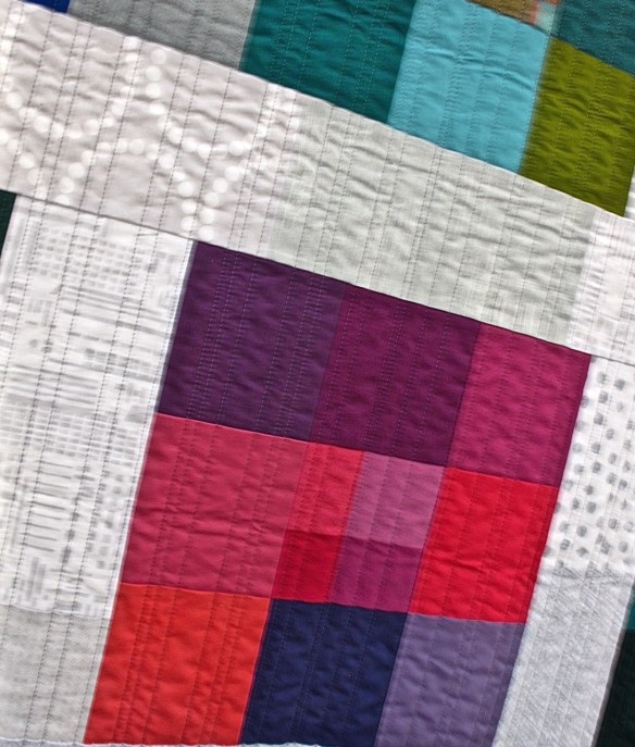 Solid + Plain Modules by Christine Barnes, quilted by Sandra Bruce Solid + Plain Modules by Christine Barnes, quilted by Sandra Bruce