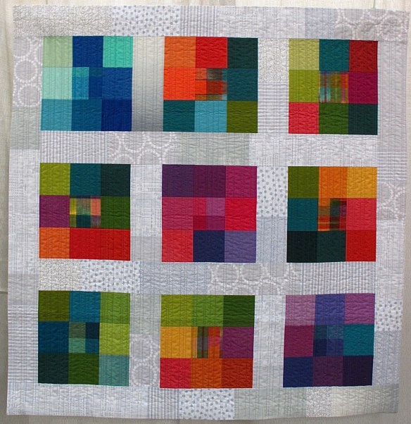 Solid + Plain Modules by Christine Barnes, quilted by Sandra Bruce Solid + Plain Modules by Christine Barnes, quilted by Sandra Bruce