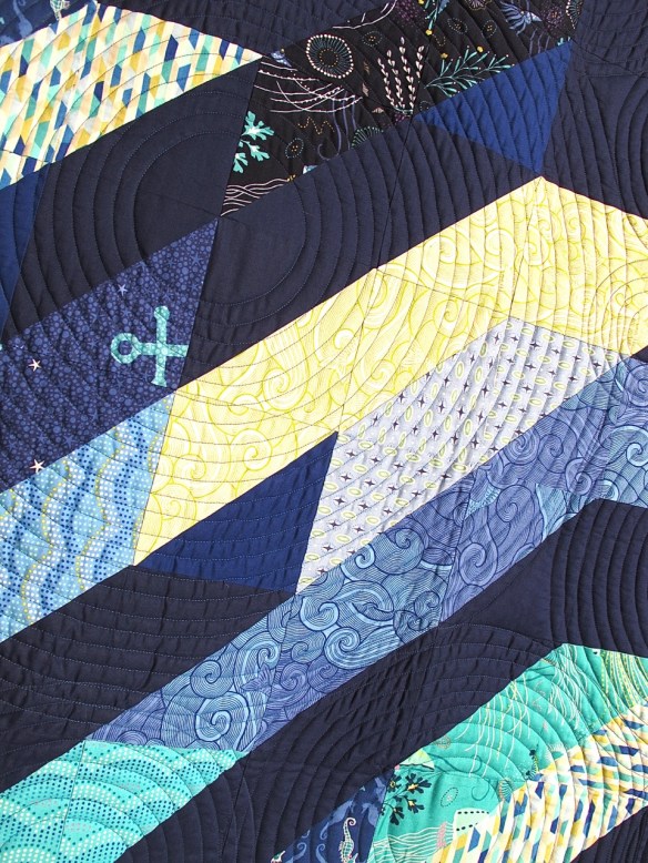 Under Currents by Patty Sloniger, quilted by Pam Biswas Under Currents by Patty Sloniger, quilted by Pam Biswas