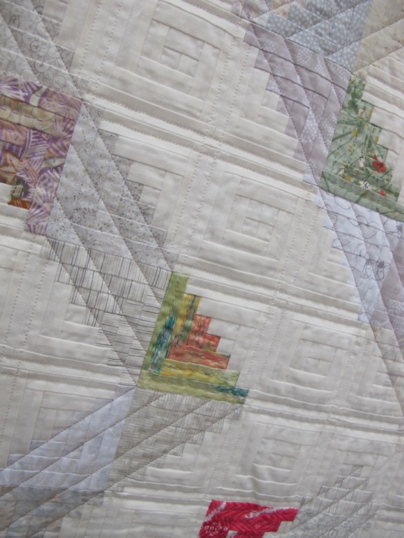 Whimsical Logs by Lelitia Chung, quilted by Laurie Grant, sashiko by Lelitia Chung Whimsical Logs by Lelitia Chung, quilted by Laurie Grant, sashiko by Lelitia Chung